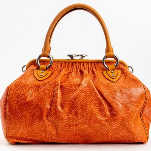 MARC JACOBS Stam CECILIA Embossed SNAKESKIN Two-way Crossbody Top Handle Handbag - Picture 3 of 11